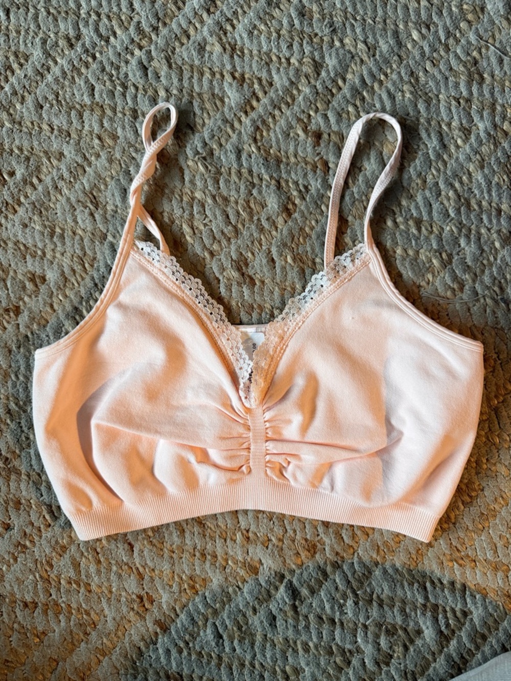 Nikibik Soft Lace Trim Bralette in Light Pink